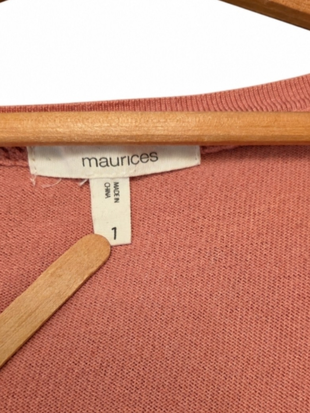 Maurices Dusty Rose V-Neck Button Cardigan - Picture 4 of 6